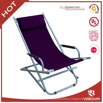 Purple color polyester deck chair